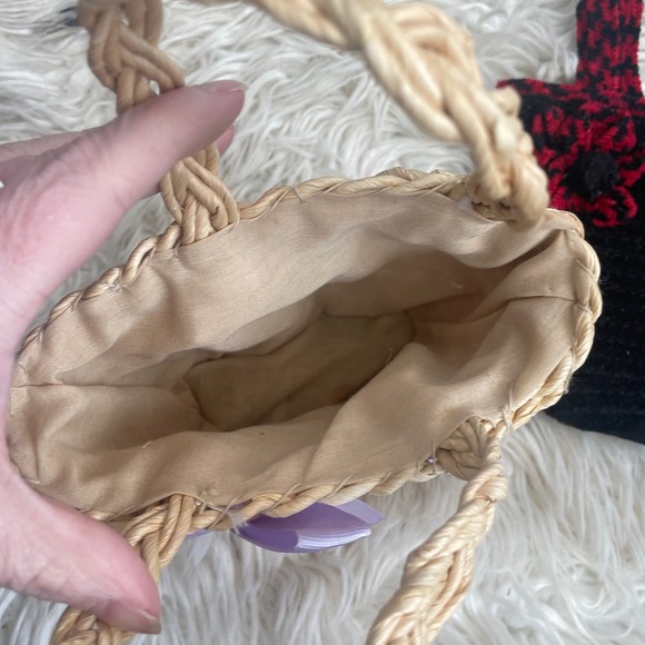 Girl's Spring Easter Flower Girl Basket Handbags Purse Set of 2 - Picture 2 of 5